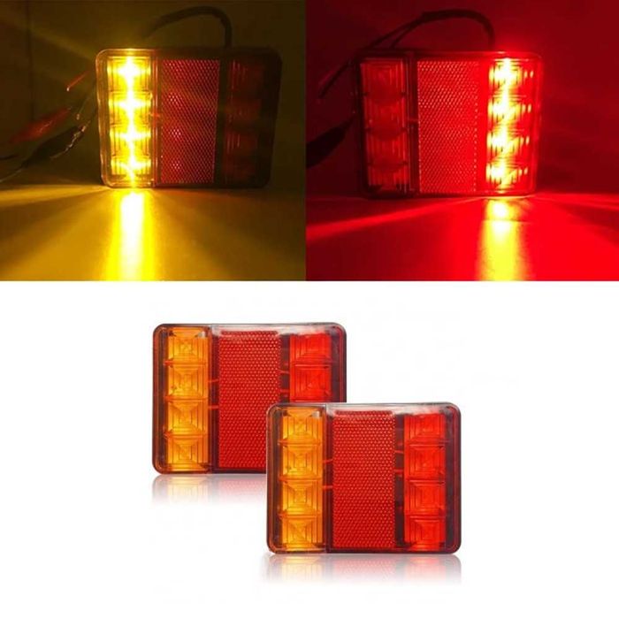 Комплект LED Диодни стопове, 12/24V - 120x95x23 мм, IP65