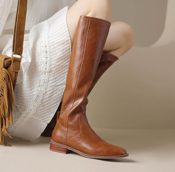 Итальянские кожаные сапоги