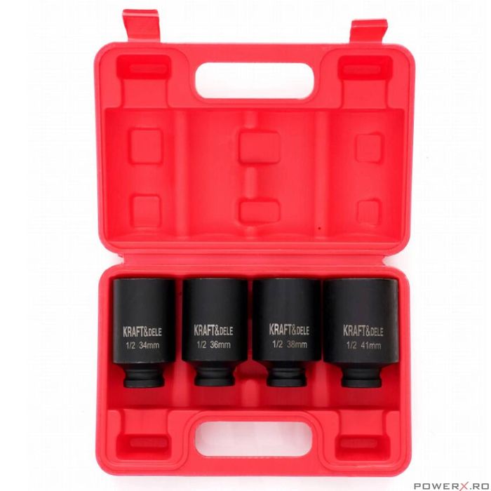 Trusa chei tubulare de impact in 6 colturi, 34-41 mm, 1/2, hexagonale,