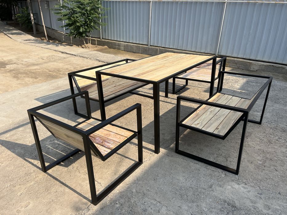 Тапчан лофт стол и стуля навесы