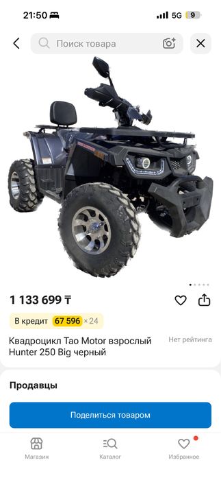 Квадроцмел Tao motor hunter 250
