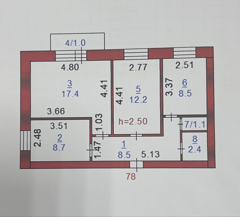 Продам квартиру 3ех комнатную