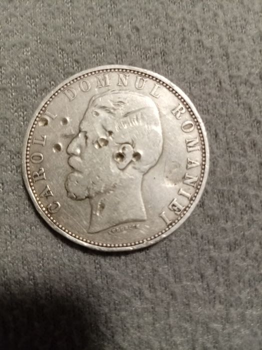 Moneda Carol 1 1880 din argint
