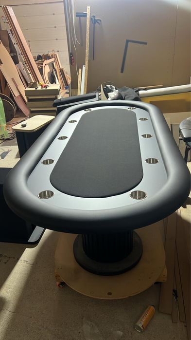Masa poker full black CustomTables.eu fabrica mese poker comanda