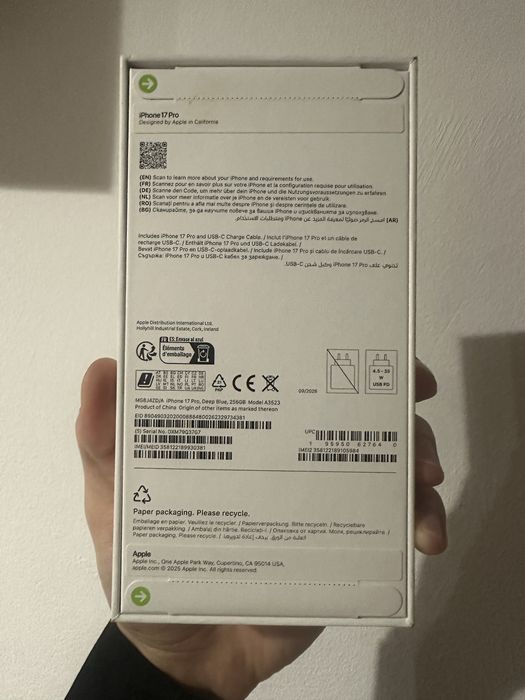 iPhone 17 Pro 256GB Deep Blue Запечатан