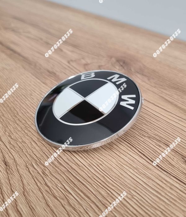 Емблеми за BMW 82мм 78мм 74мм преден заден капак черно бели