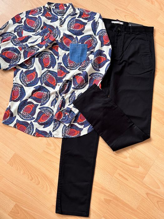 Нови черни панталони/деним Zara & подарък риза Todo Loco