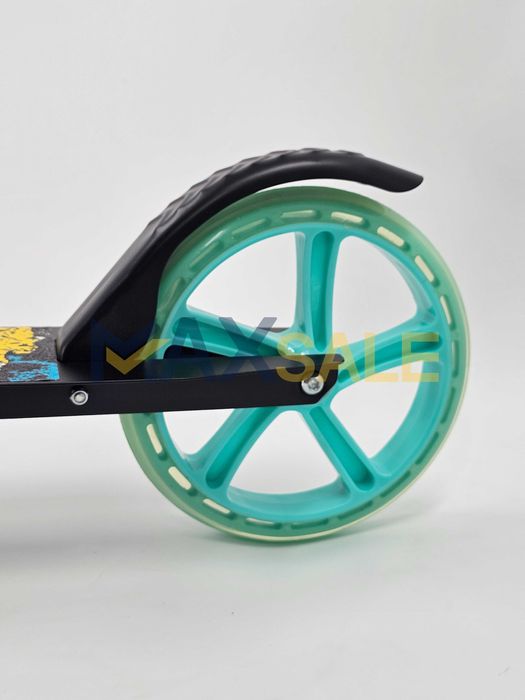 Детска тротинетка скутер scooter сгъваема черно синьо жълто играчки