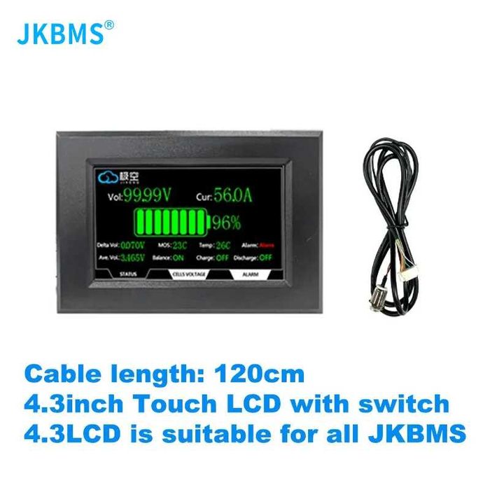 JK BMS 8s-20s 100A,  LiFePo4,Li-ion  fotovoltaice