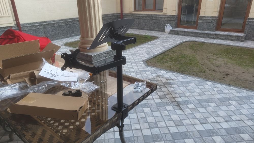 Настольный кронштейн крепления для ноутбука и монитора