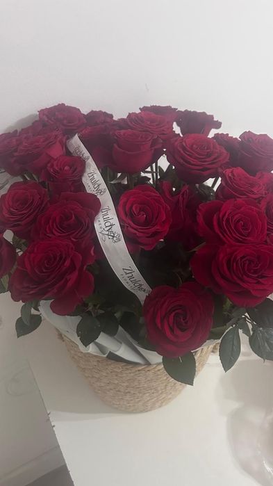 Роза корзина 35 шт