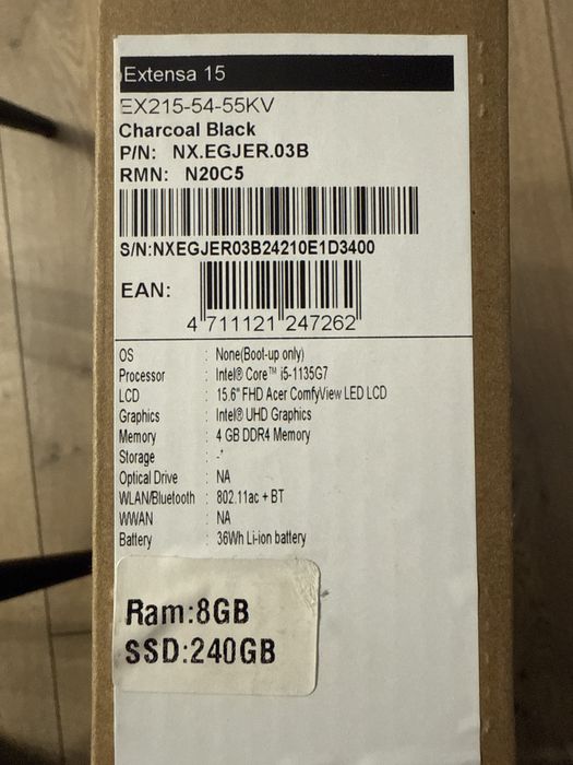 Ноутбук Acer Extensa 15