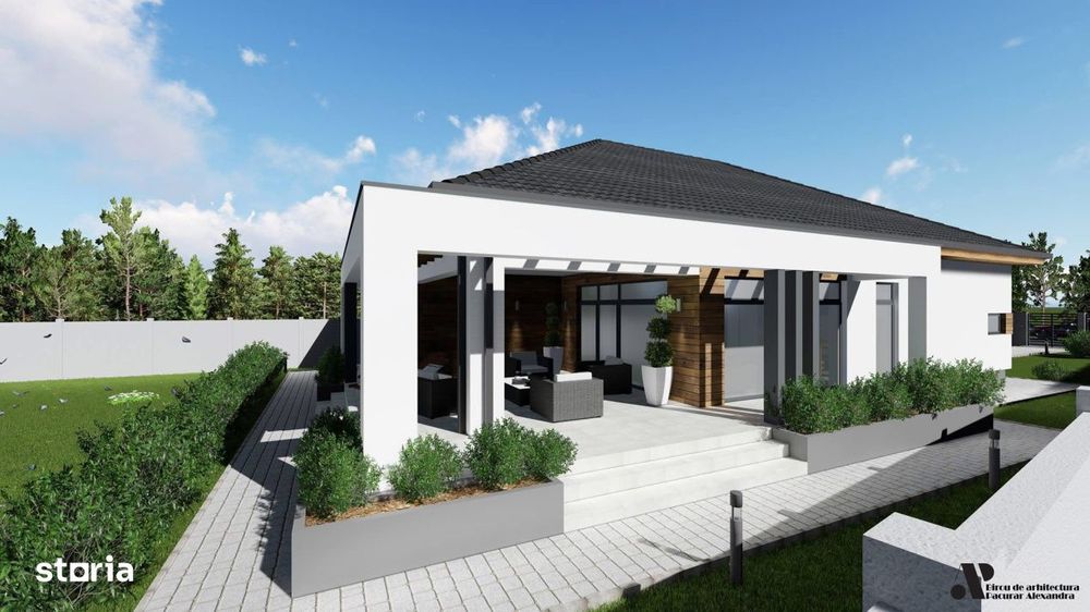 Teren intravilan 868mp, autorizatie si proiect casa