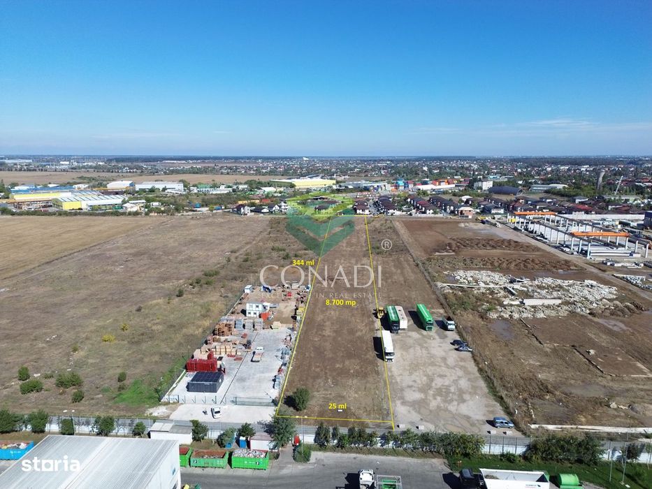 Teren Chitila - 8.700 mp - pretabil pentru hale