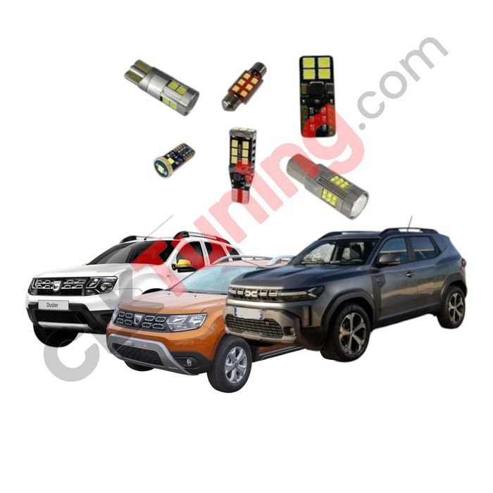 Pachet becuri led leduri pentru iluminare interior Dacia Duster 1 2 3