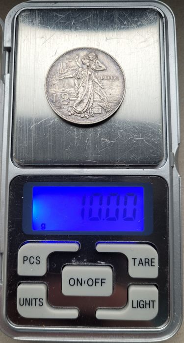 Moneda veche argint 2 lire 1911 Italia