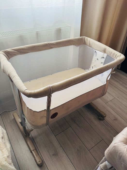 Pătuț Co-sleepe Lionelo Aurora 3 în 1 bej