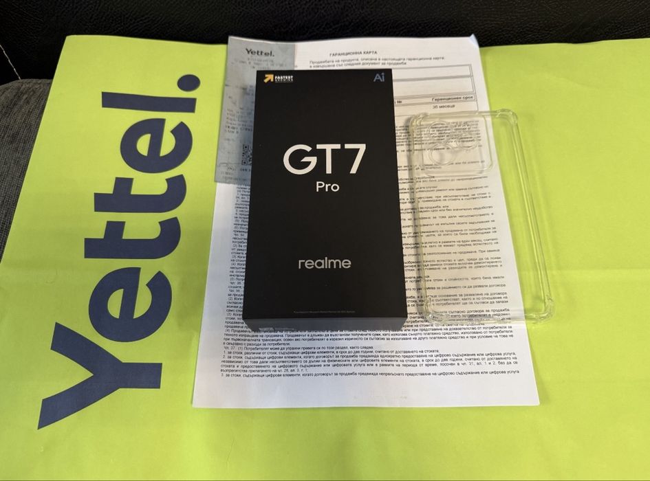 КАТО НОВ 512GB Realme GT 7 Pro Гаранция Yettel 2027г. Orange gt7