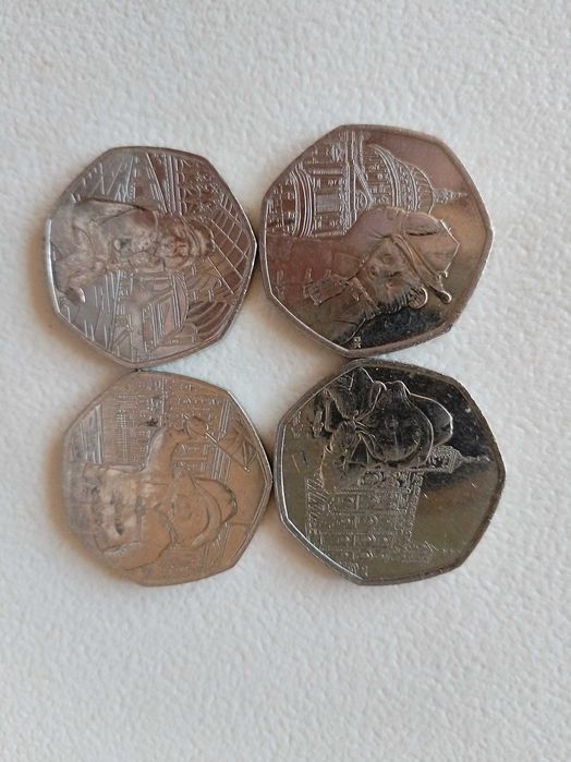50p Английски Пенс, Четирите Издадени 50p с Мечето Падингтън