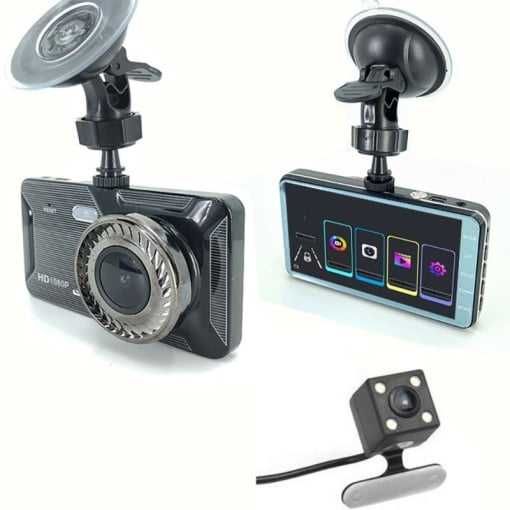 Camera Video Auto Dubla, FullHD, 1080P, Camera Marsarier 720P, 4 inch