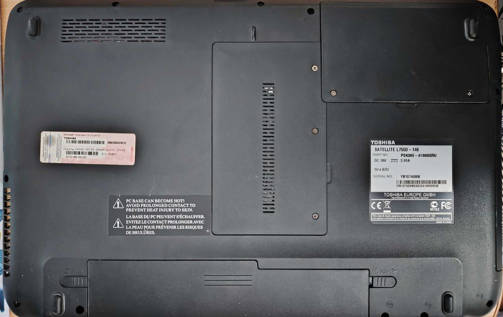 Ноутбук Toshiba Satellite L755D