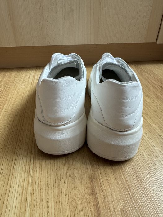 Adidași albi piele naturală