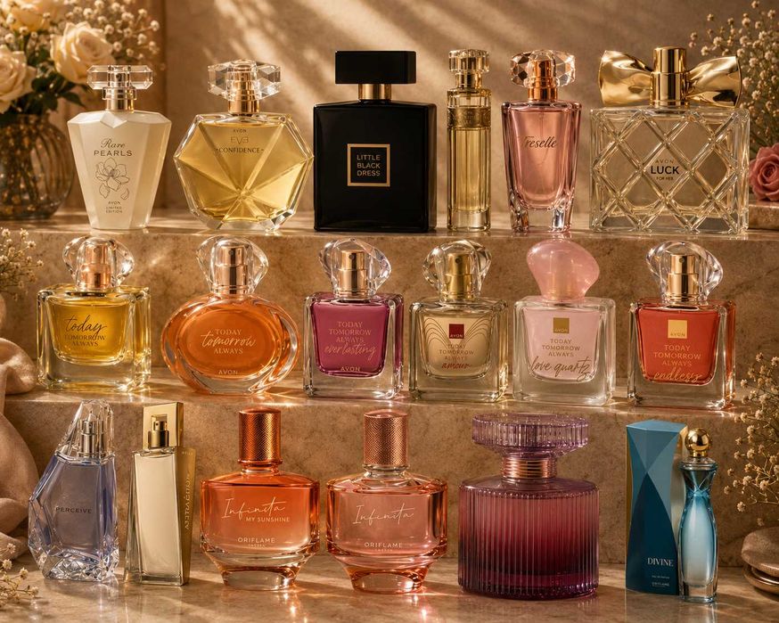 TTA Today, Rare Pearls, Amber Elixir, Divine, Giordani Gold Essenza