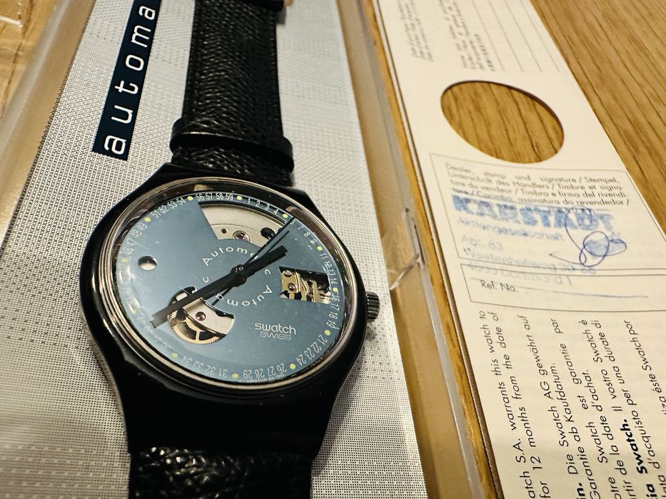 Swatch Automatic SAB100 Black Motion 1991 – Vintage + cutie / acte