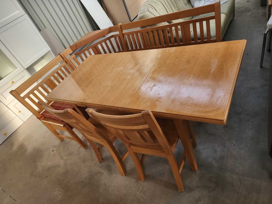 Set Complet Bucătărie/Dining • Colțar, Masă și 2 Scaune