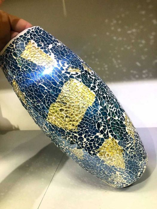 Ваза для цветов 30см — Декоративная стеклянная