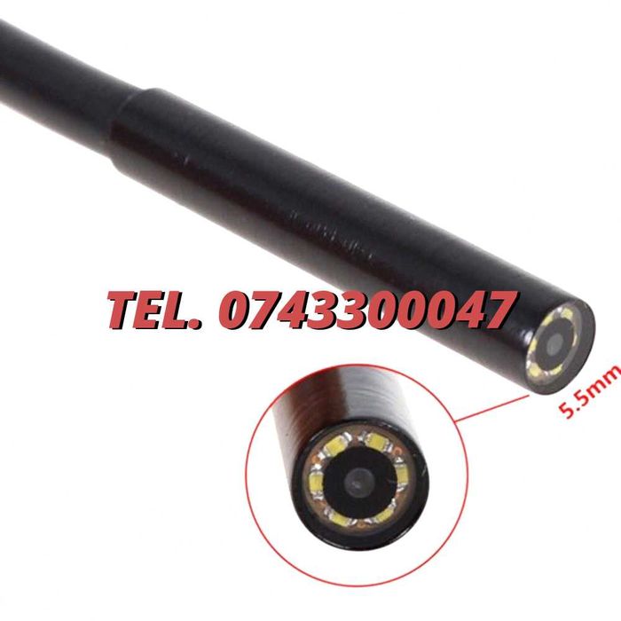 Camera Endoscop Foto / Video Diametru 5.5Mm , Fir Adaptor 2M , Waterproof Pentru Conectare Echipamente Compatibile Cu Specificatii Conform Titlului