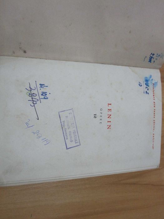 Carte veche Opere Lenin Vol. 10 an 1956-colectie