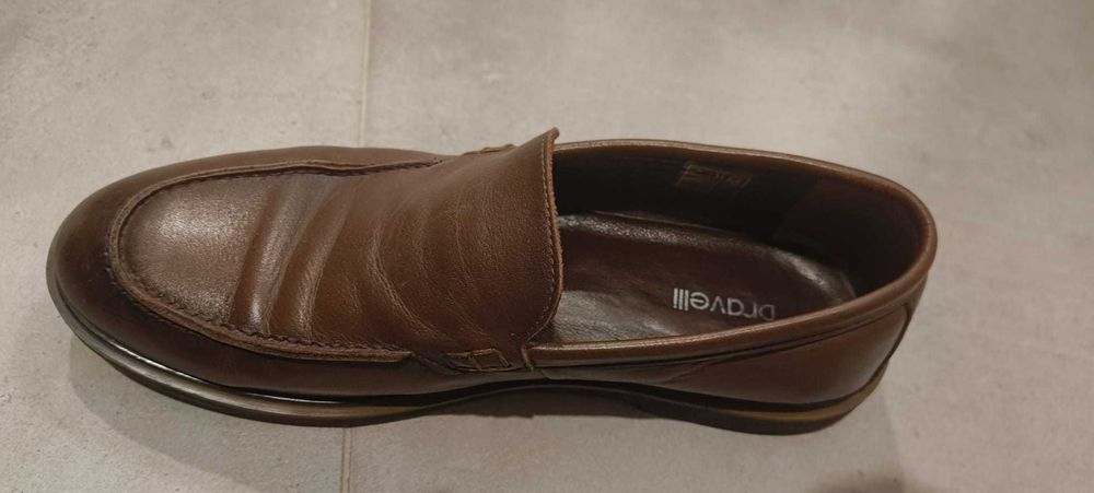 Mocasini pantofi din piele naturala barbati maro Bravelli marime 42