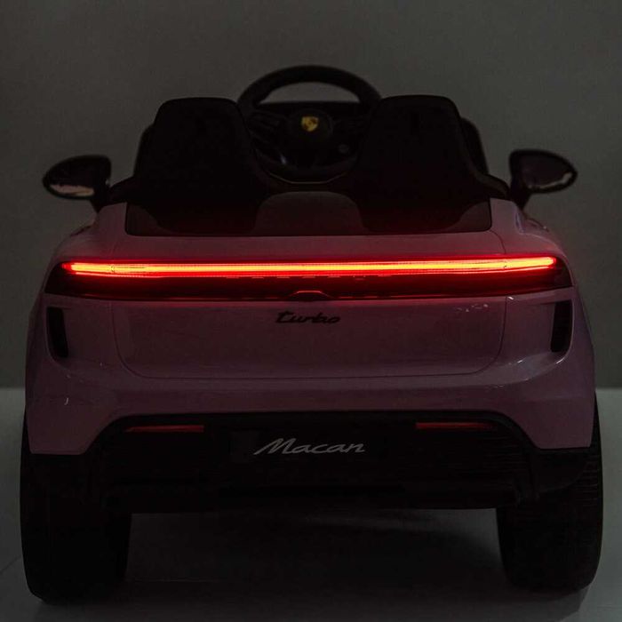Masinuta electrica pentru copii Porsche Macan Turbo, numar inmatriculare personalizat, roti cauciuc EVA, mp3 player Bluetooth, suspensii fata – spate