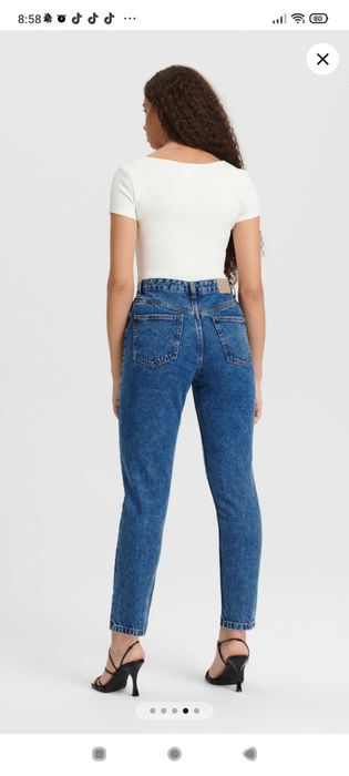 Дънки mom fit high waist