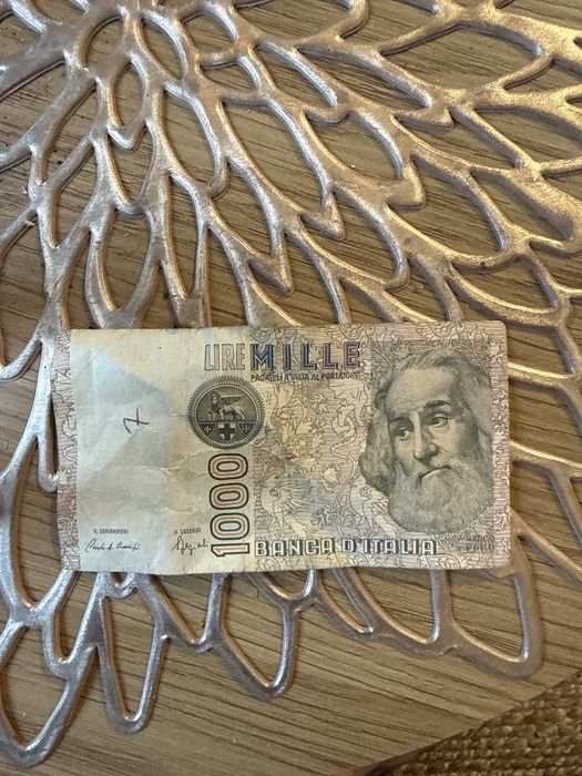 vand bacnota 1000 lire mille 1982