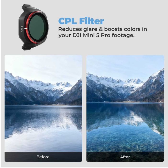 filtre freewell dji mini 5 pro  UV, CPL, LPR si Glow Mist 1/4