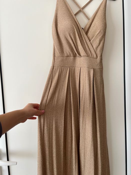 НОВА С ЕТИКЕТ !! Yoncy  - официална дълга златна рокля