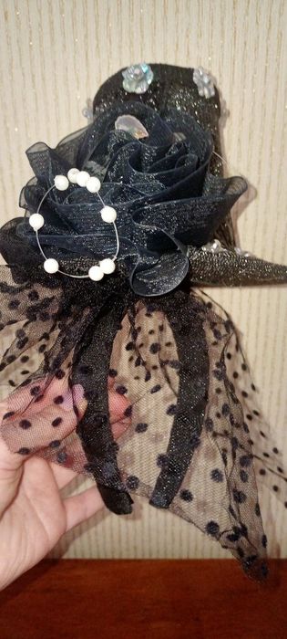 Шляпка ободок украшение