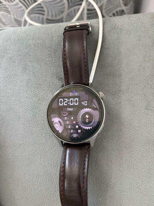 Xiaomi Watch S1 Pro 2022, 46mm, кафява кожена каишка