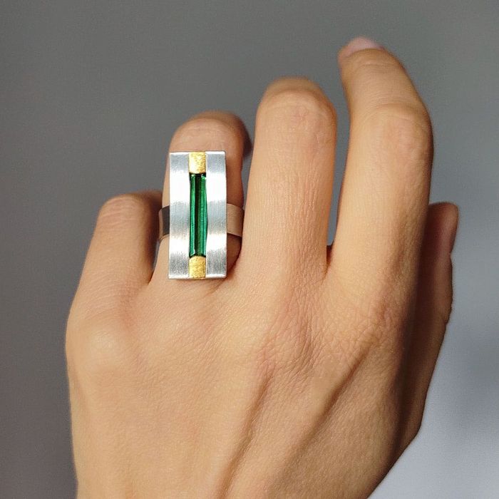 set designer Germania, platina, aur 18k, turmaline