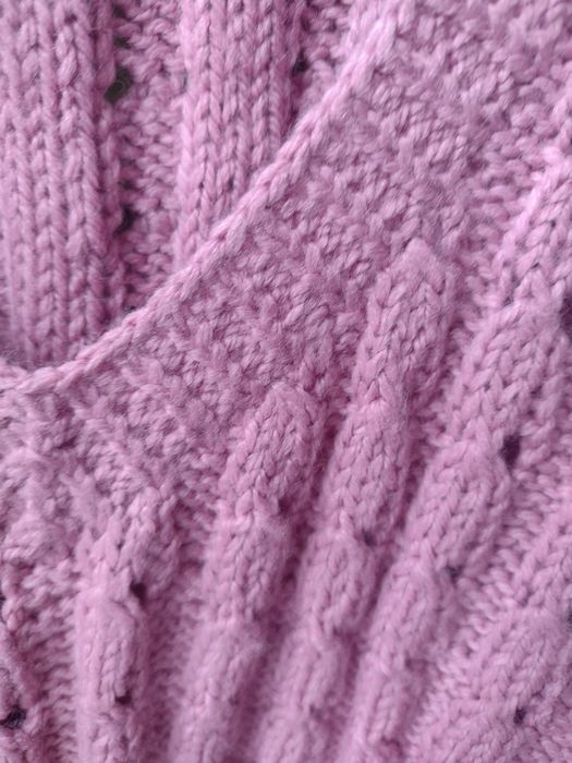 Ръчно плетена туника (дълъг пуловер) Нов.размер L.