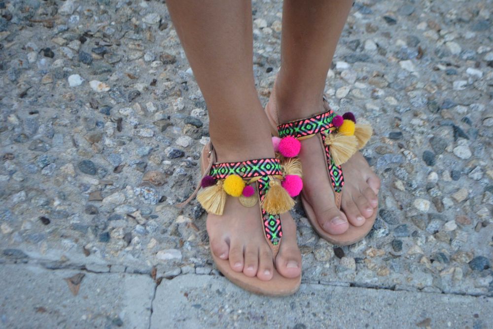 Равни кожени сандали Mabu by Maria BK - 38