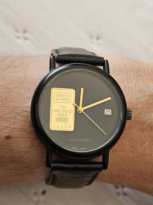 Ceas automatic cu lingou aur 1g, 999.9 - de colectie