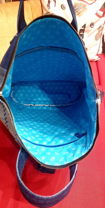 Раница -чанта от дънков плат