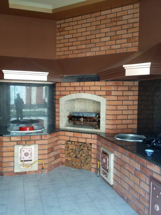 Строительство летний кухни,барбекю,кухня,очаг,камин,тандыр,печь,казан,