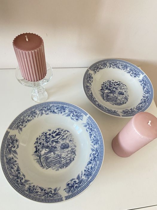 6 броя порцеланови супени чинии, нови