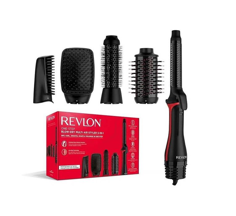 REVLON 5-в-1  One-Step™ RVDR5370 сешоар и мултифункционален стилизатор за коса , 5 приставки