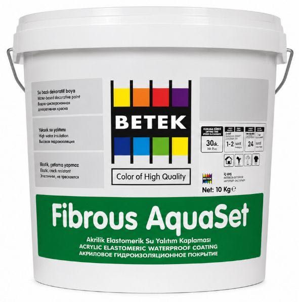 BETEK FIBRIOUS AQUASET гидроизоляция с фиброй для кровли и швов