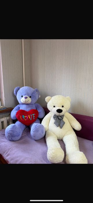Фиолоетовые мягкая мишка